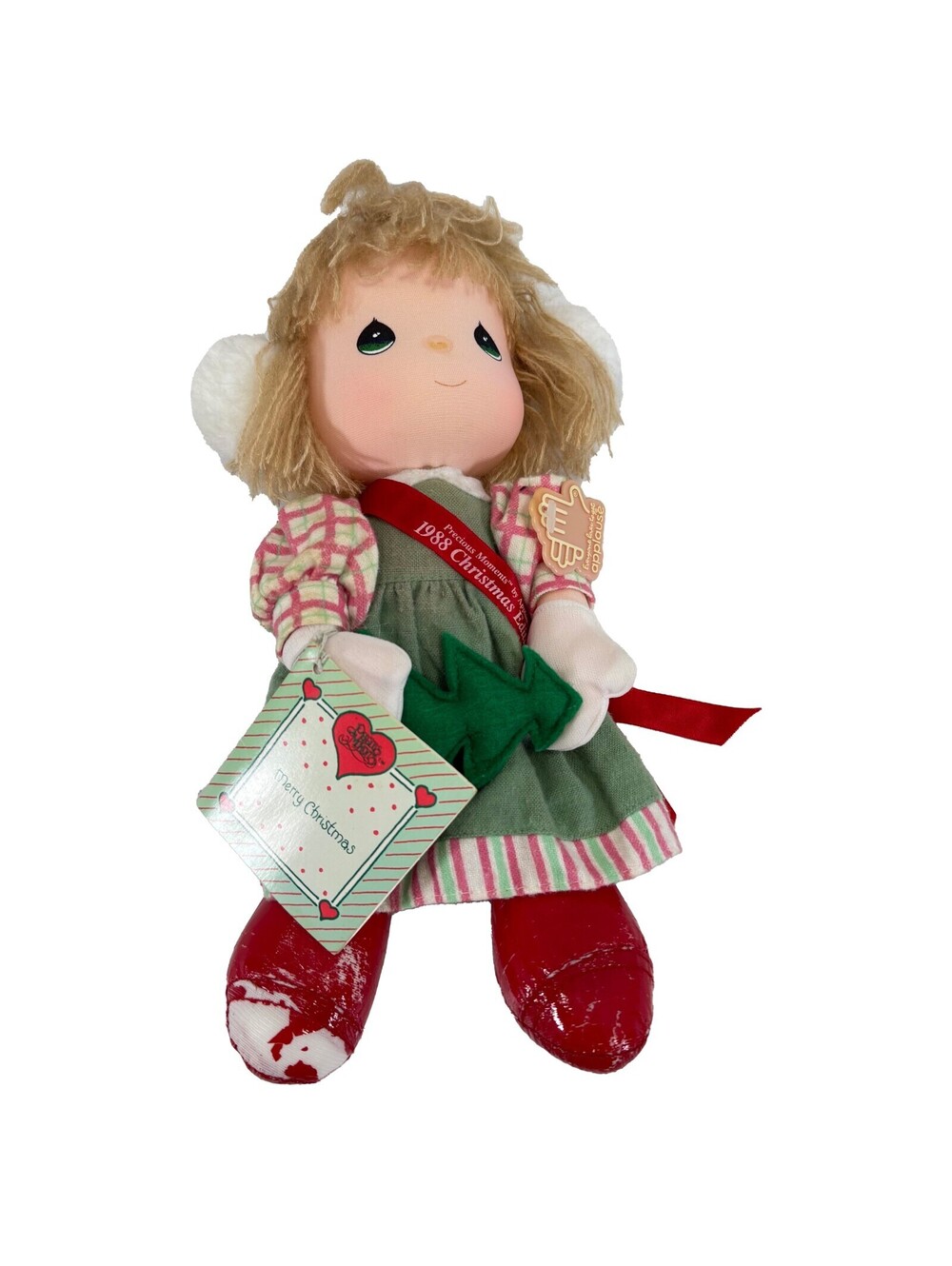 1988 Precious Moments ANNIE Merry Christmas Edition 11” Doll Applause 21380 VTG